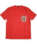 バーバリープローサム　赤ポケット花柄Tシャツ