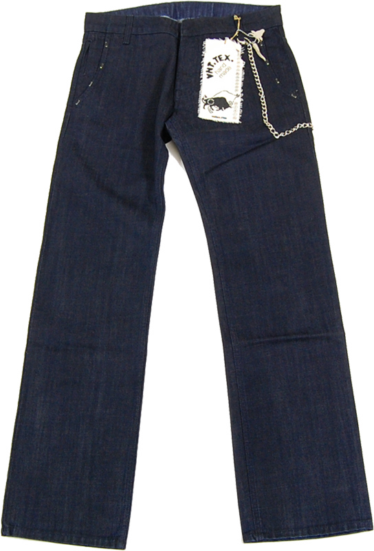 arc+shop】73%off！スタッズラベルチェーン付デニム(VNT.TEX / ヴィン