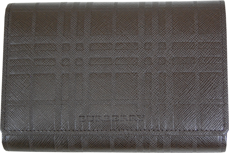 arc+shop】焦茶型押し二つ折り財布(BURBERRY LONDON / バーバリー 